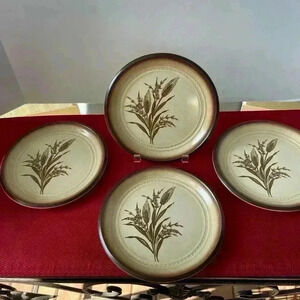 Arita Honey Wheat Salad Plates Set of 4 modern, Bo ho, in Excellent Condition